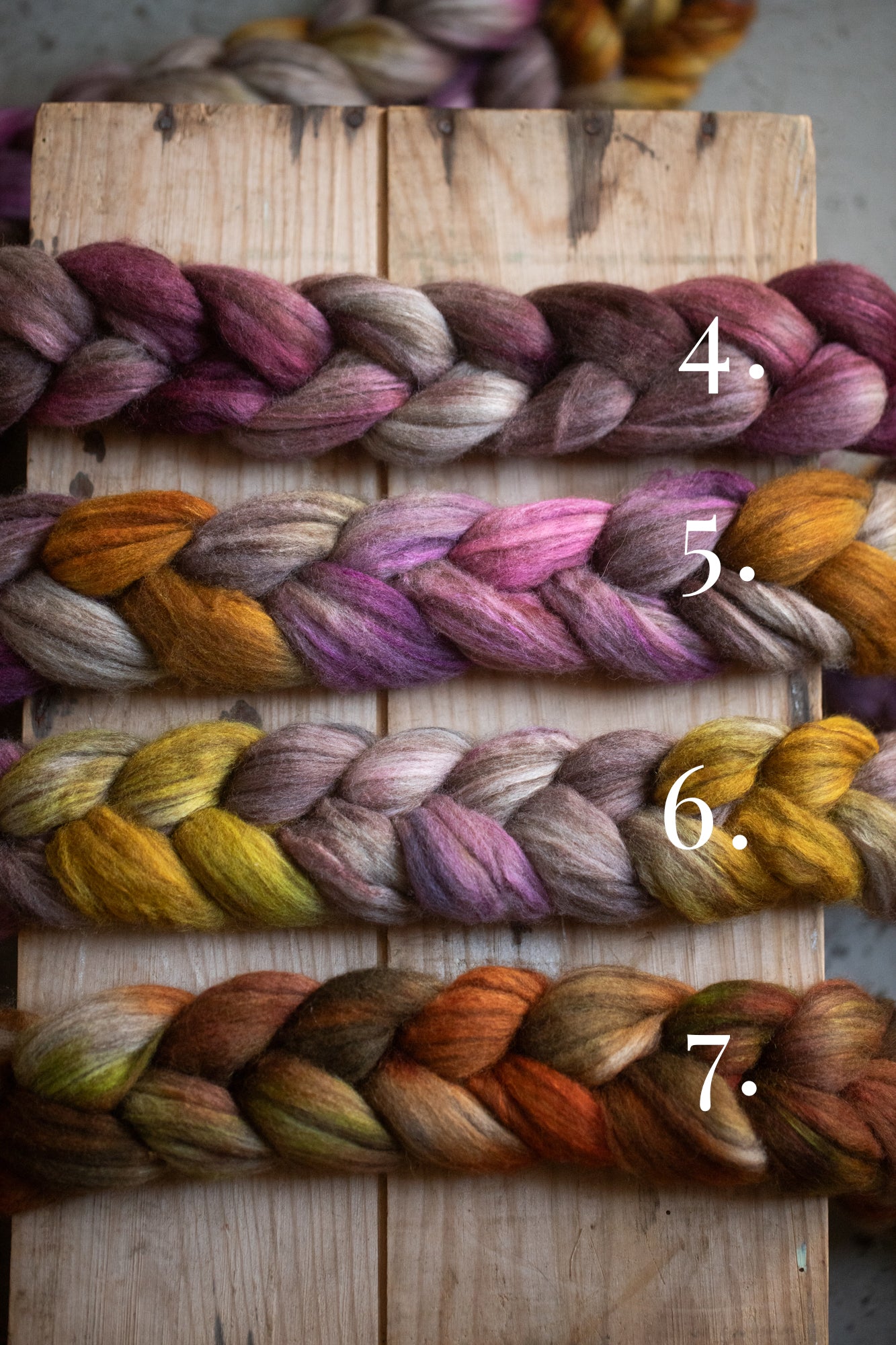 Sägen wool tops: Polwarth, alpaca, silk