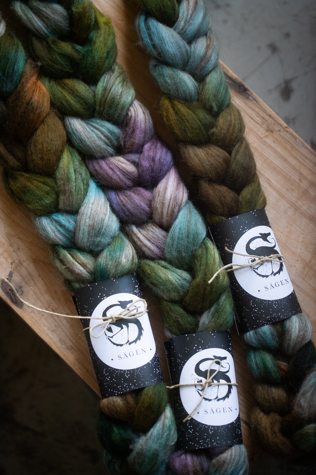 Sägen wool tops: Polwarth, alpaca, silk