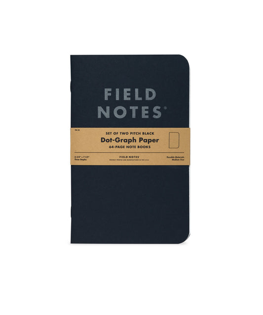 Field Notes Pitch Black Note Books 2-pack