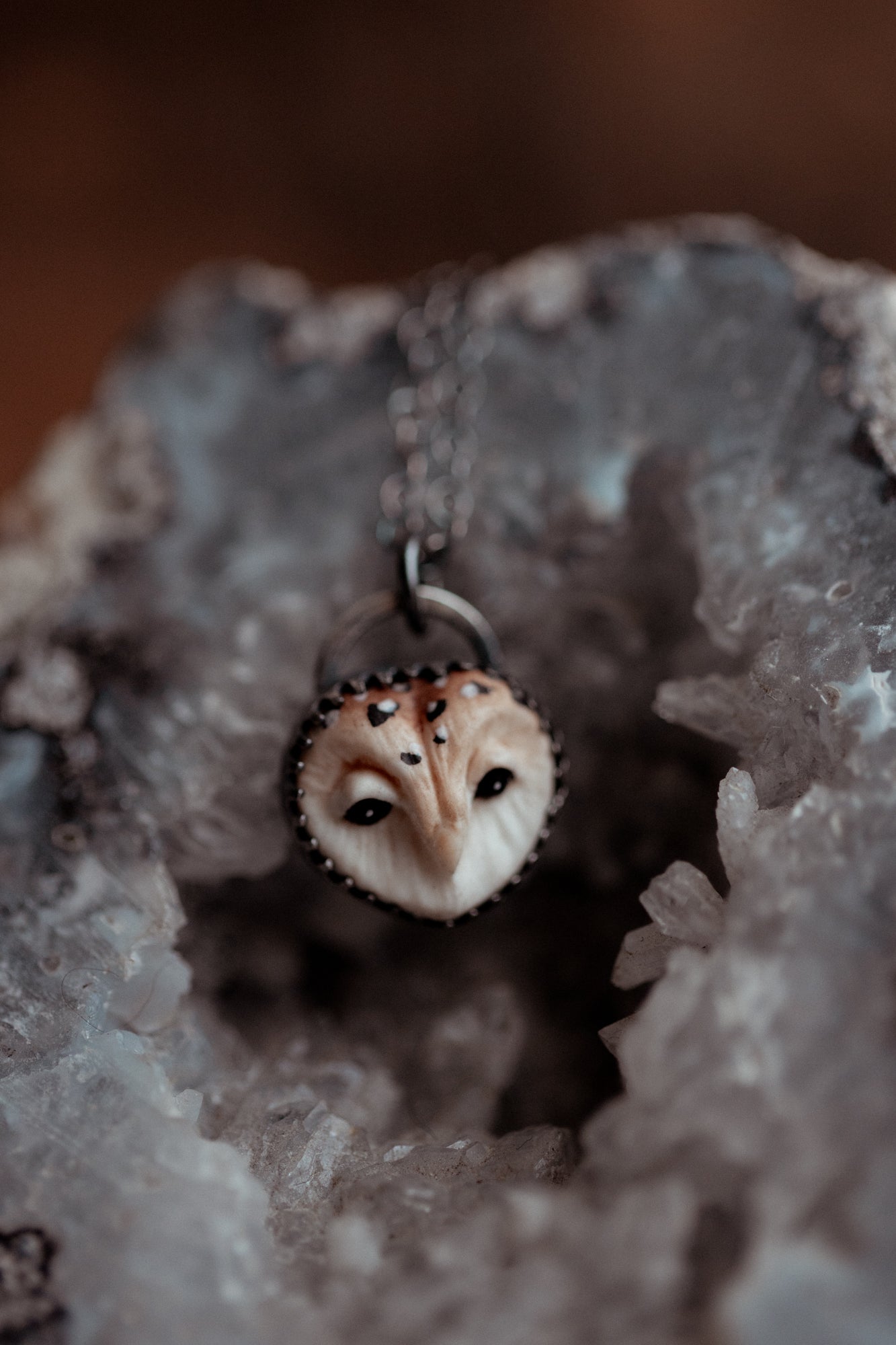 Small owl necklace