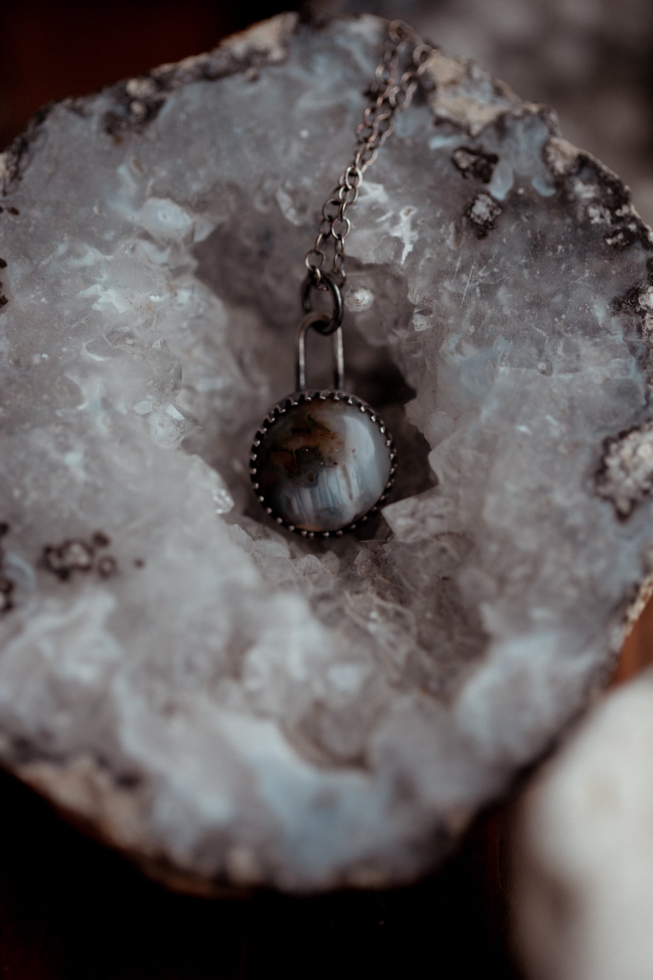 Moss agate necklace 2