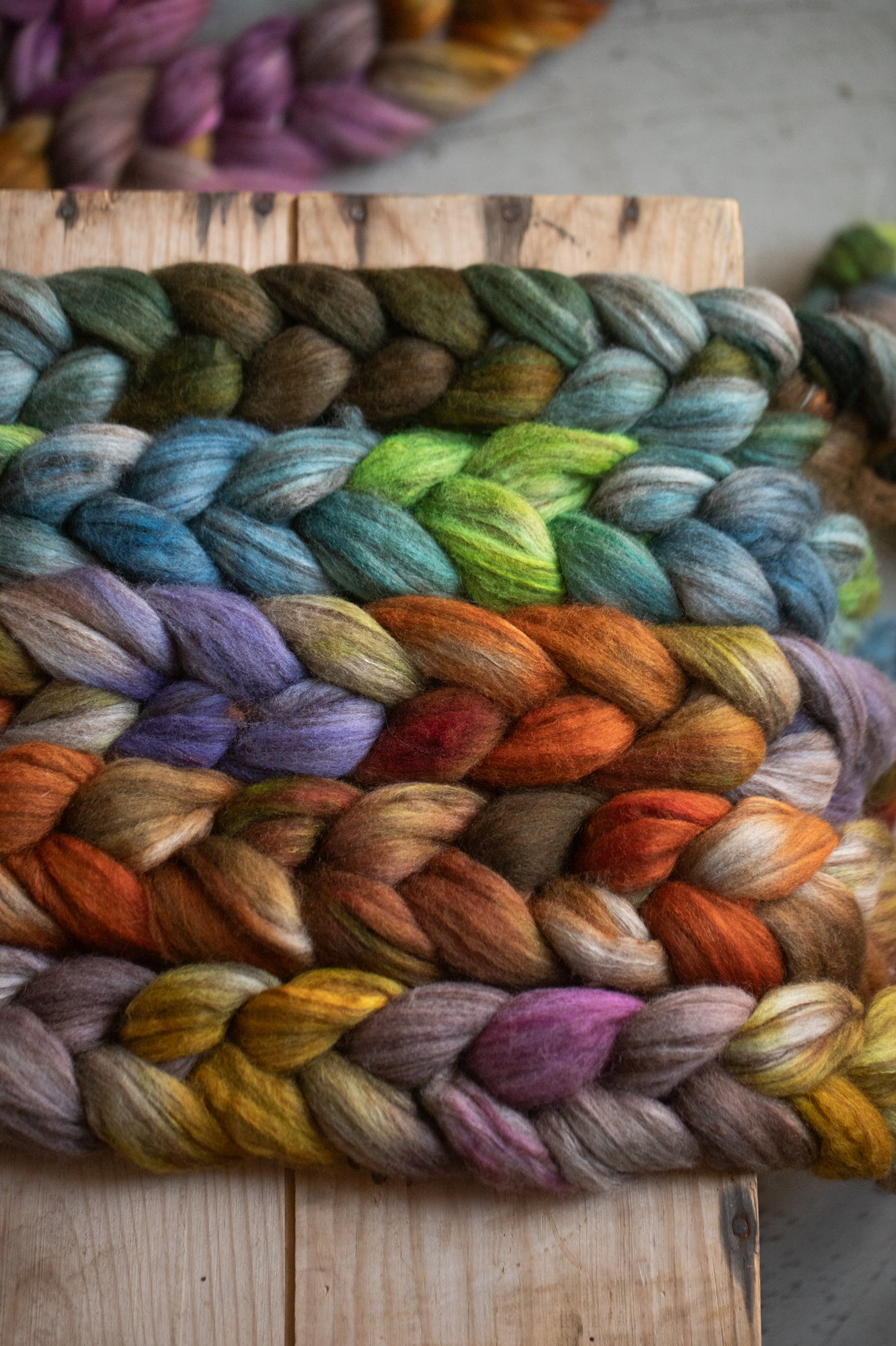Sägen wool tops: Polwarth, alpaca, silk